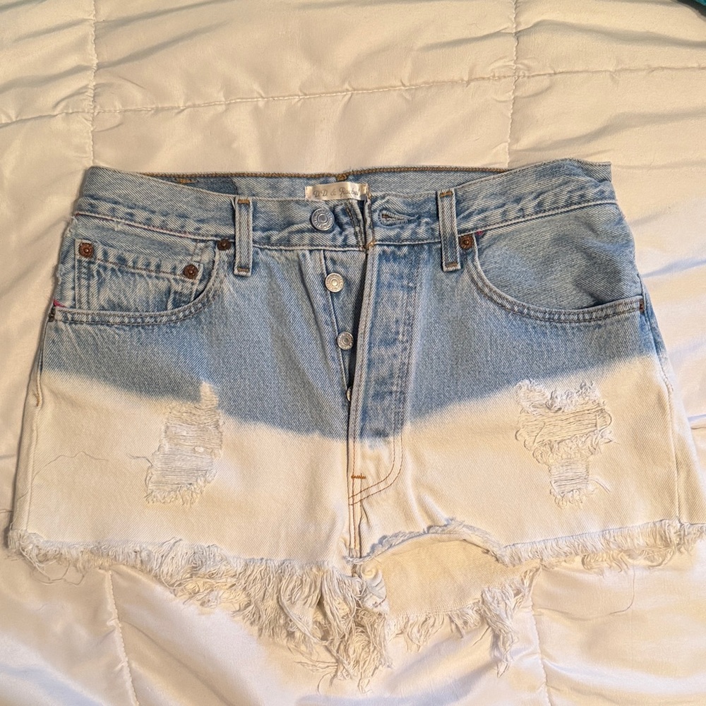 Distressed Levi’s Jean shorts